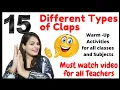 Clapping Warm Up Different Types of Claps for Students Clapping Ideas Warmup activity for Children