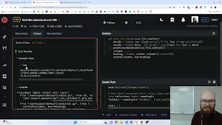 CodeWars Sort the columns of a csv file