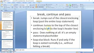 Python programming 23 break continue and pass