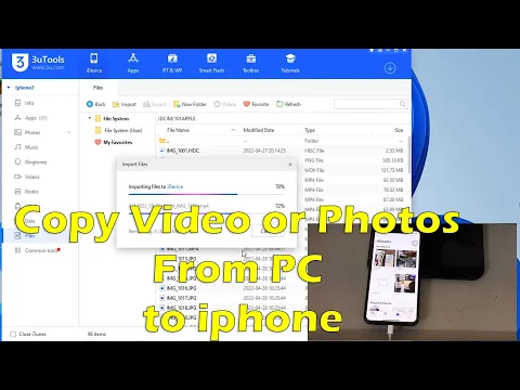 Download MP3 How to Copy/Transfer Video or Photos From PC to iPhone, ipad using 3Utools