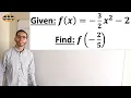Evaluating Functions with Fractions Example 4
