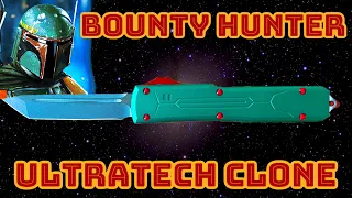Microtech Ultratech Bounty Hunter Boba Fett style Clone Unboxing and Knife Review from DHgate