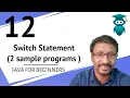 12 Switch Statement Control Statement Two Sample Program