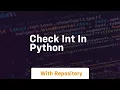 check int in python