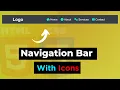Build A Cool Navigation Bar With HTML CSS and Font Awesome Icons