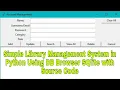 Simple Account Management System in Python using DB Browser SQlite with Source Code Free Download