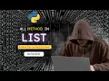 List Methods in python Python full course Python for beginner