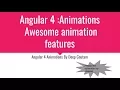 Animations in angular 4 or angular 2 Awesome animation features