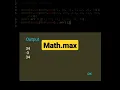 Math max javascript tutorial