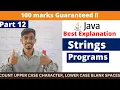 Count upper case character lower case blank spaces String programs in Java