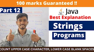 Count upper case character lower case blank spaces String programs in Java