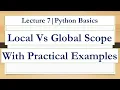 Lecture 7 Local and global variables in python in hindi urdu