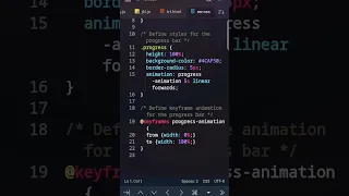 Make progress bar with animation in HTML CSS