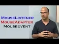 How to use MouseListener MouseAdapter and MouseEvent in Java Swing