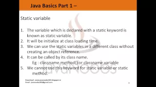 Java Basics Part 1 - Q 13 Understanding Static