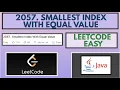 Leetcode 2057 Smallest Index With Equal Value Easy Java Solution