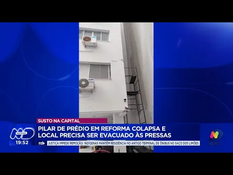 Colapso de pilar: evacuação urgente em prédio na Beira-Mar Norte