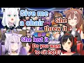 Download Lagu Fubuki is The Only Member in Gamers That Doesn't have a Chair with Mio Okayu Korone Gamers Collab!!!