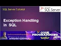 How can you implement error handling in SQL SQL Tutorial