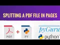 pyPDF 7 Splitting pdf files pyGuru