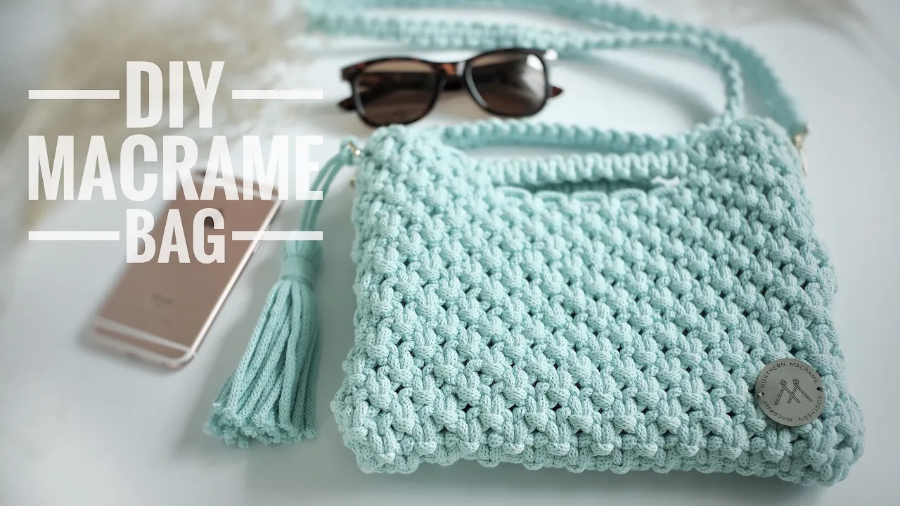 Cara Membuat Tas Tali Kur Imut Motif Bubble Terbaru | Macrame Bag. 