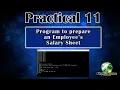 Computer Practical 11 - Class IX 2021