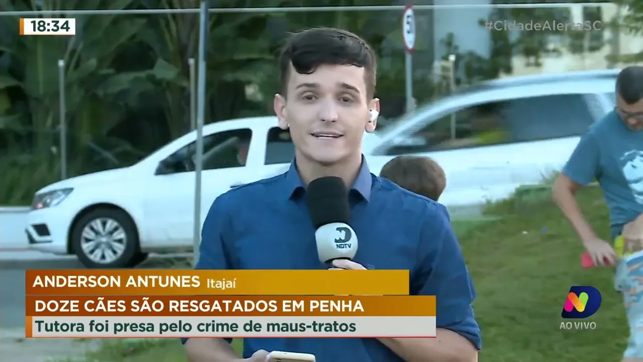 Doze cães são resgatados em Penha após sofrerem maus-tratos