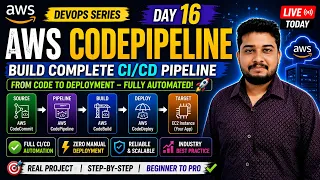 AWS CodePipeline Full Project Day 16 CodeCommit CodeBuild CodeDeploy EC2