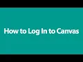 How to Log In to Canvas
