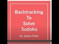 backTracking To solve Sudoku
