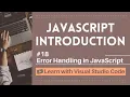 Learn with VSCode JavaScript for Beginners Error Handling in JavaScript