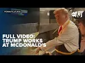 Trump working at McDonald s fry counter and drive thru while campaigning in Pennsylvania FULL