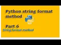 Python string format method in hindi 22