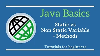 Basics of java programming Static vs Non Static Variable-Methods in Java
