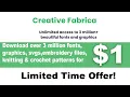 1 All Access Pass Download the Entire CreativeFabrica Library for 1