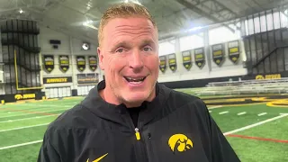 Iowa Football George Barnett Talks OL Depth Starting Center Lineman Traits And More