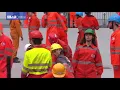Abstract performance to celebrate Switzerland's rail opening - Daily Mail