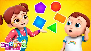 Shapes Song For Kids🔺⭕ Fun Learning With Meeko's Family