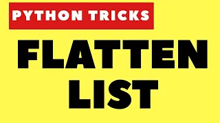 Flatten the list in python Convert nested list into list in Python