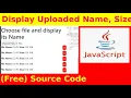 Ep85 - Upload Multiple File and Display Name Size with removable Button