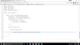Day 11 of code 2D Arrays hackerrank java tutorial