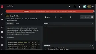 Codewars Unique In Order Python 6 kyu
