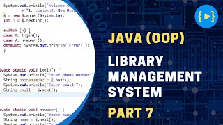 Library Management System using Java Object Oriented Programming OOP Part 7