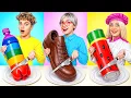 Download Lagu Me vs Grandma vs Barbie Cooking Challenge! Pink Color Cake Decorating by YUMMY JELLY