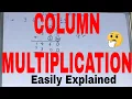 Column multiplication Column multiplication method Multiplication by column method examples