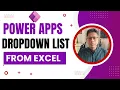 Power Apps dropdown list from Excel Create dropdown from excel in Power Apps canvas app