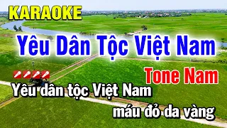 Karaoke Yêu Dân Tộc Việt Nam Tone Nam Nhạc Sống Phối Mới | Nguyễn Linh