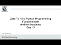 Day 03 Zero to Hero Python Programming Ambion Academy Sinhala
