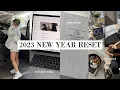 2023 RESET new year goals creating a vision board reflecting 40 resolution ideas