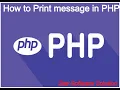 How to run first program in PHP Print message in PHP echo method